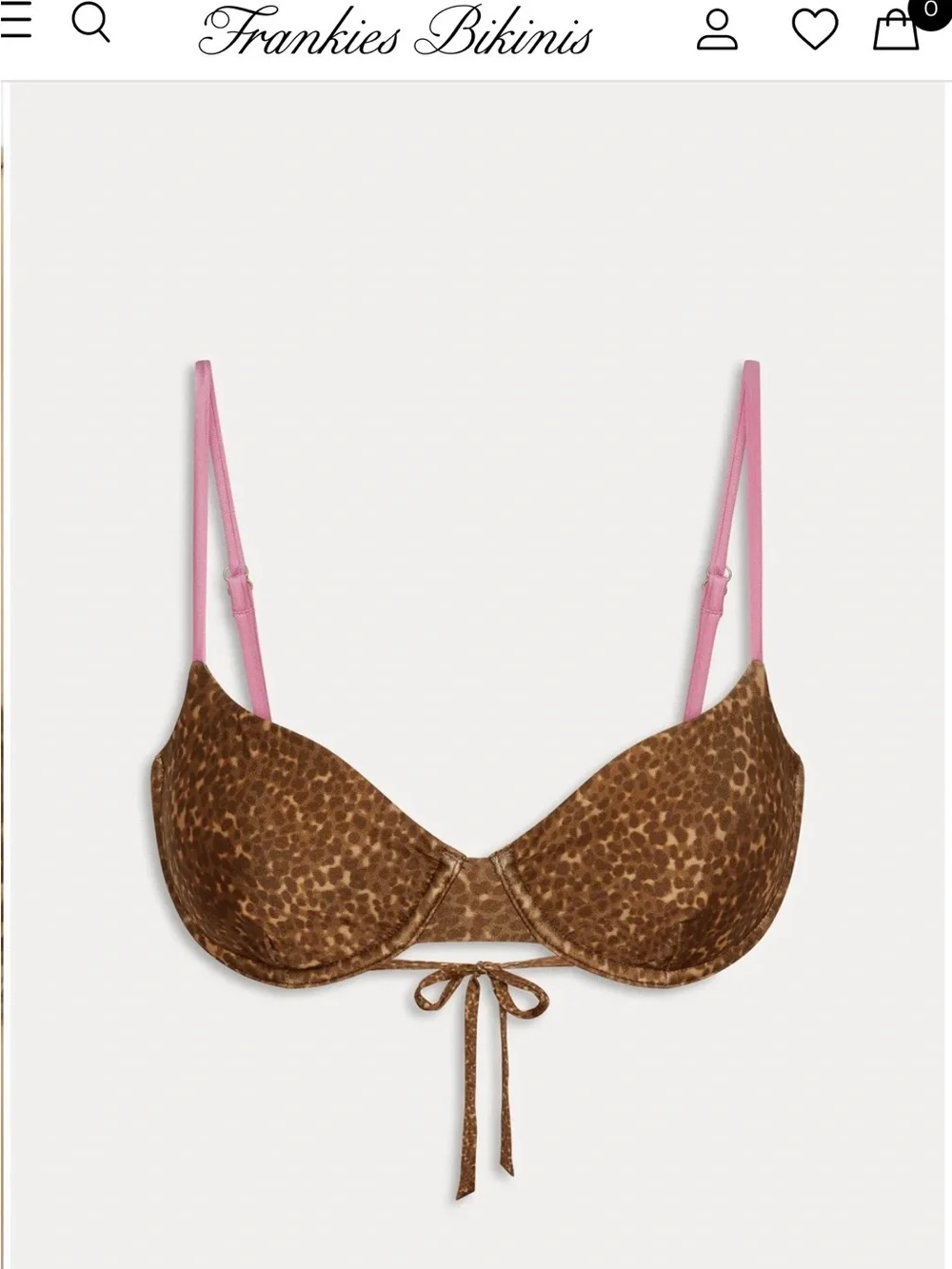 Frankie's Bikinis Brown Leopard Bikini Reversible